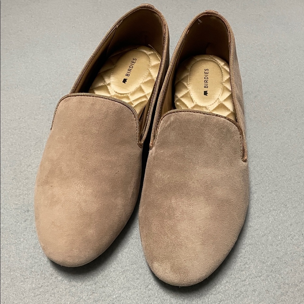 Birdies The Starling Suede Latte Slip-On Loafers Women’s Size 9 Casual Business